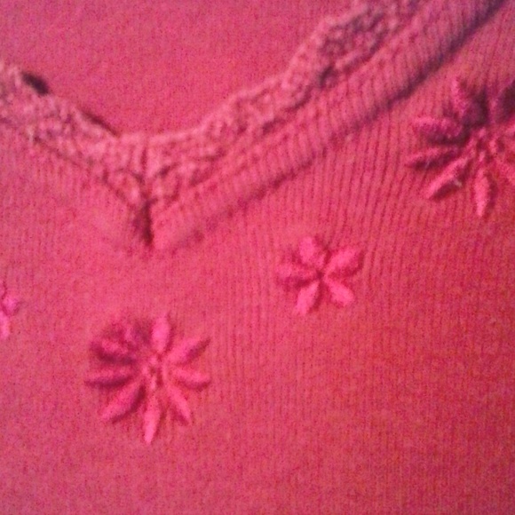 WHITE STAG WOMAN DARK FUCHSIA EMBROIDERED TOP - Picture 3 of 5